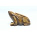 Handmade Natural Brown Tigers Eye gemstone Frog Figure Home Decorative Gift Item